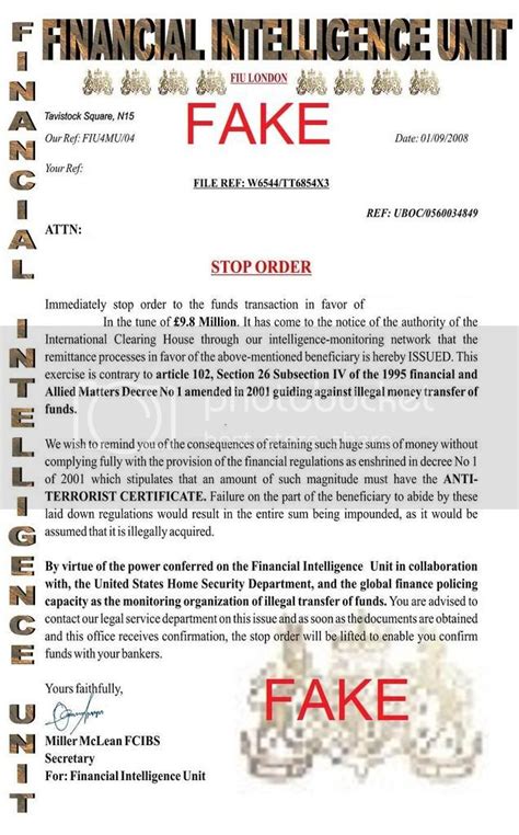 scamwarners inheritance format  03 Fraudulent Offers to Share Nigerian Inheritances in Advance Fee Fraud Cote D'Ivoire Document Scams Break the Dead Luck 